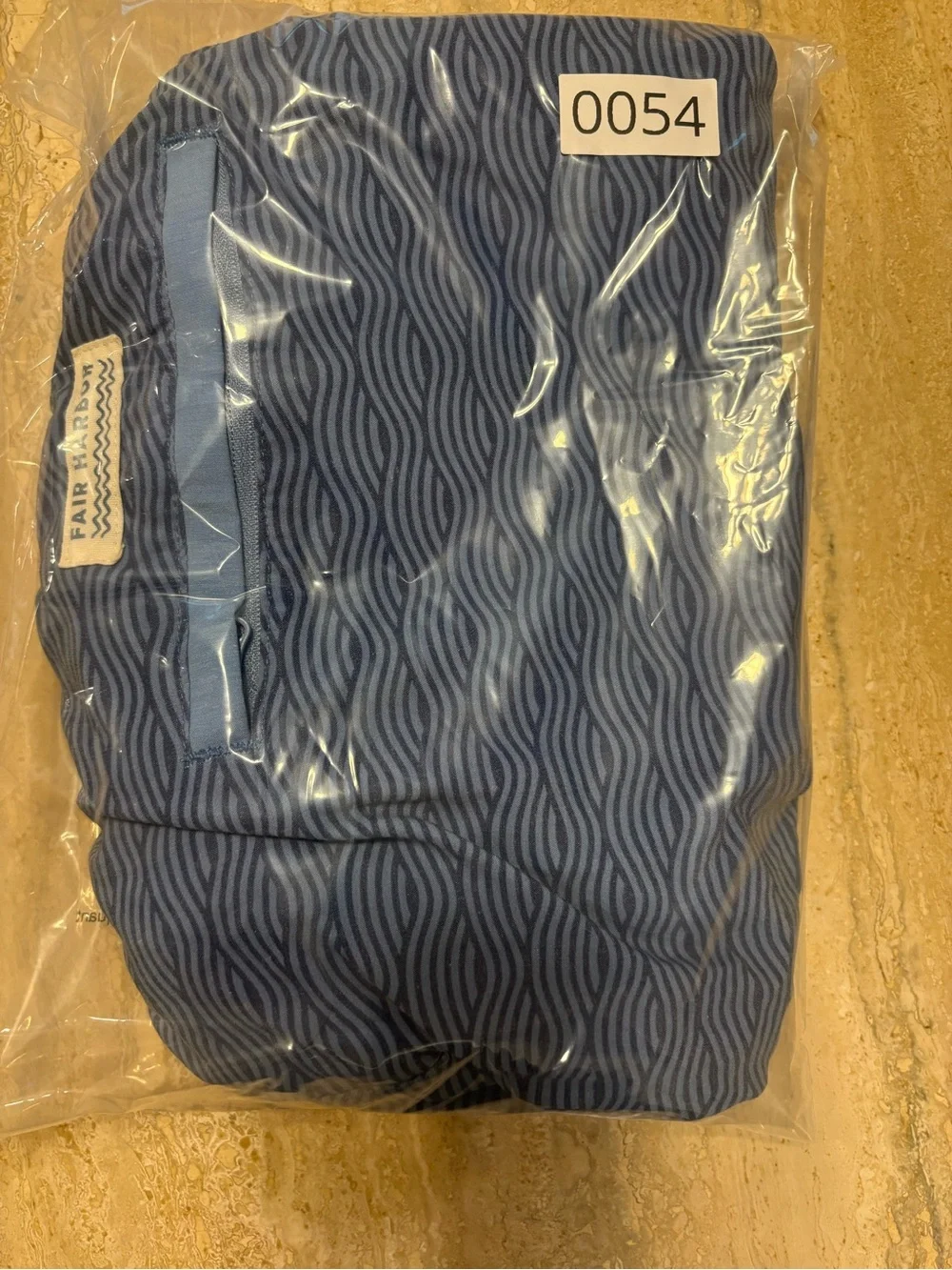 Fair Harbor The Anchor Swim Trunks Mens XL Blue Print BreezeKnit Liner Short